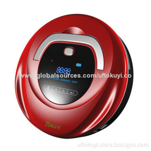 Drop shipping TO-RSW(C) Red Color Robot Vacuum Cleaner with LED Screen